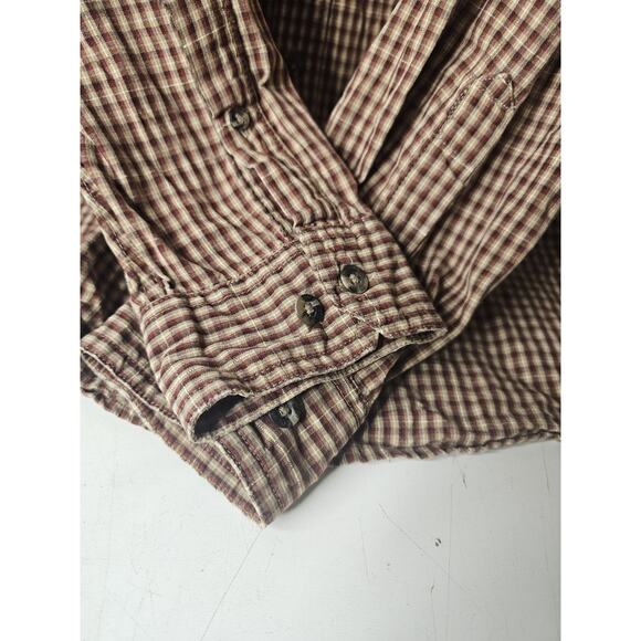 Columbia Mens X-Large Brown Nylon Long Sleeve Chest Pocket Hike Fish - Picture 2 of 13